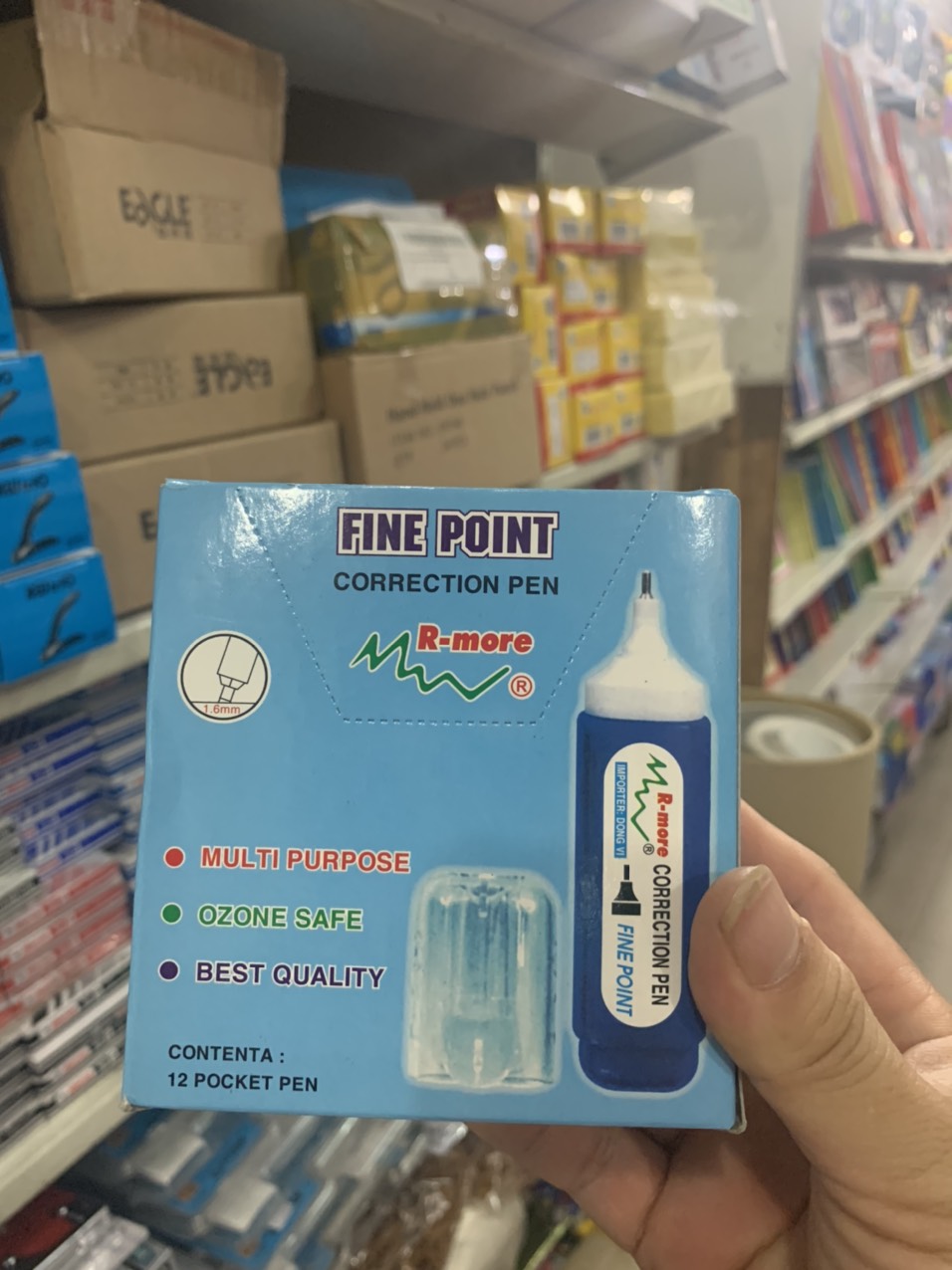 Hộp 12 cây bút xóa nước r-more 12ml