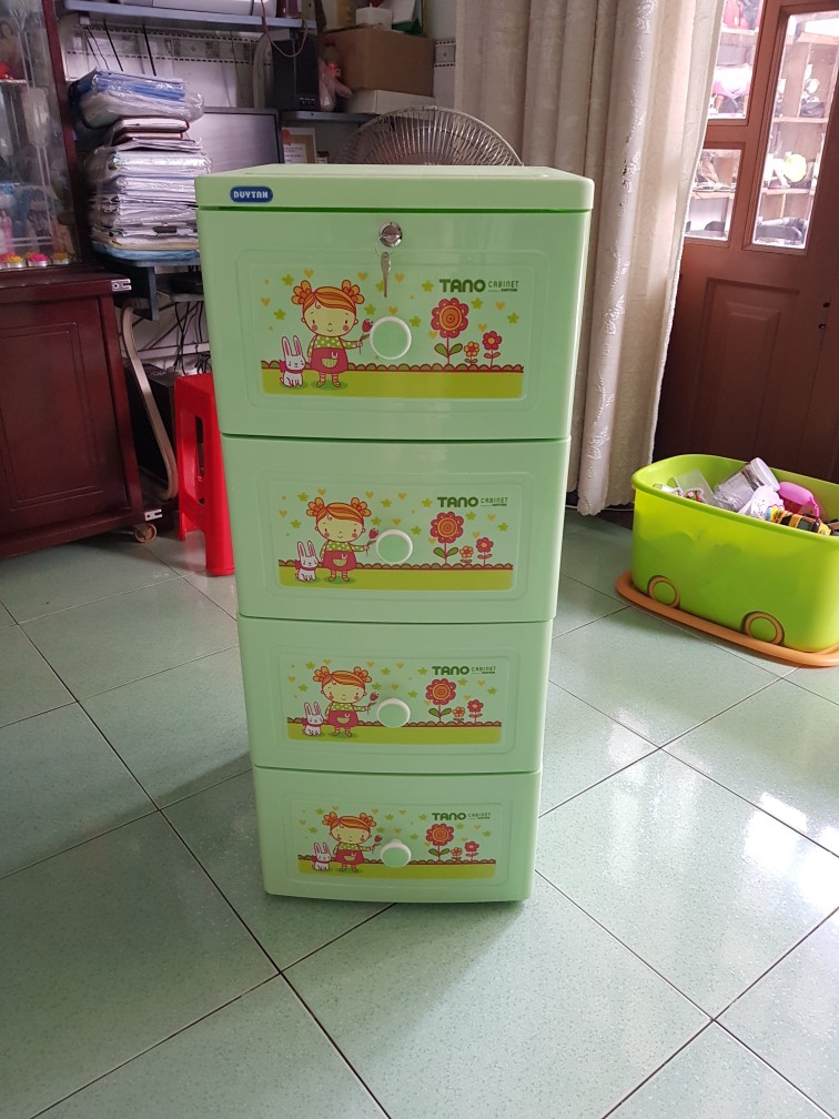 [HCM]Tủ nhựa duy tân TANO 4 Tầng , Có Bánh Xe Di Chuyển Tiện Lợi