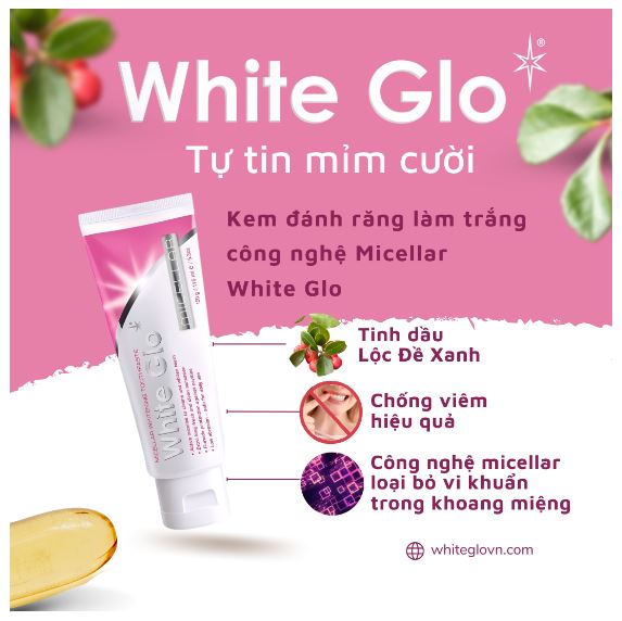 Kem đánh răng làm trắng răng từ công nghệ Micellar White Glo 150g