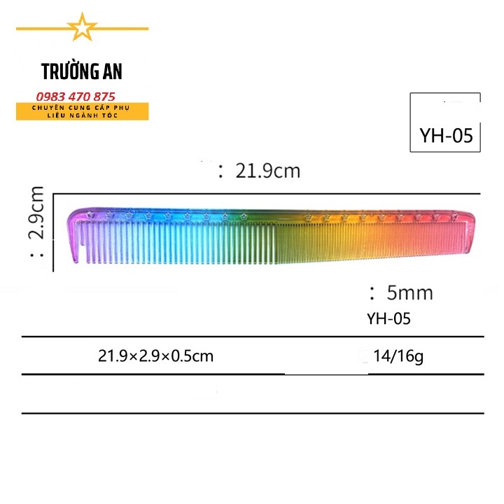 Lược cắt tóc bảy màu nam nữ 5