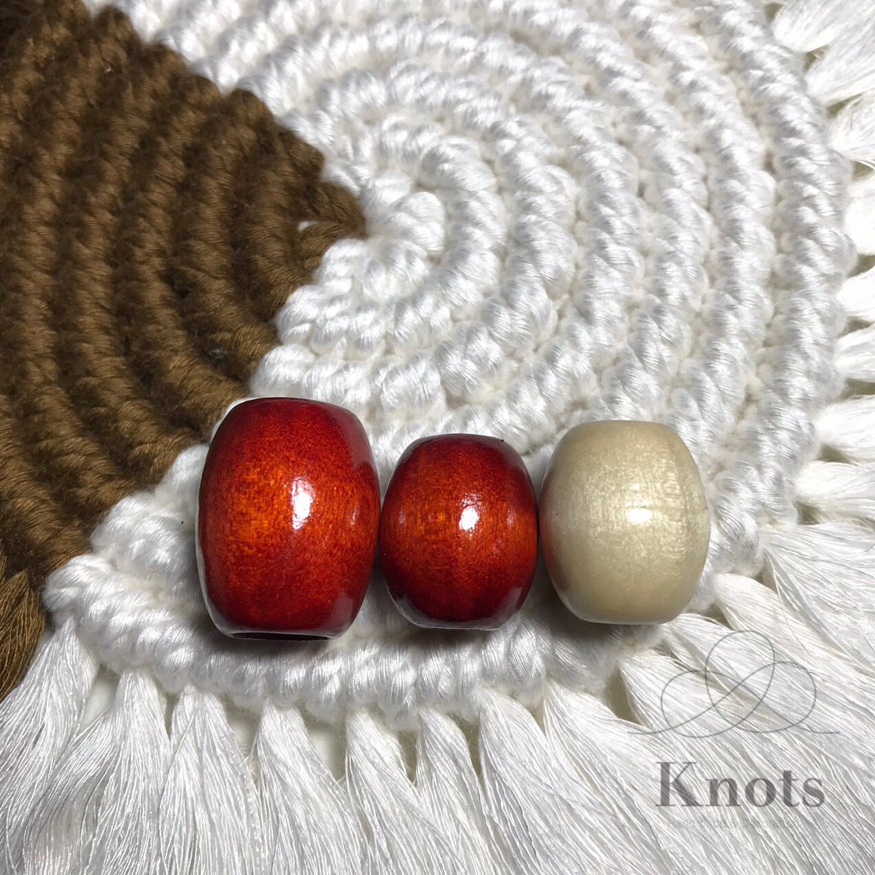 Hạt gỗ bầu Macrame/ Hạt gỗ trang trí
