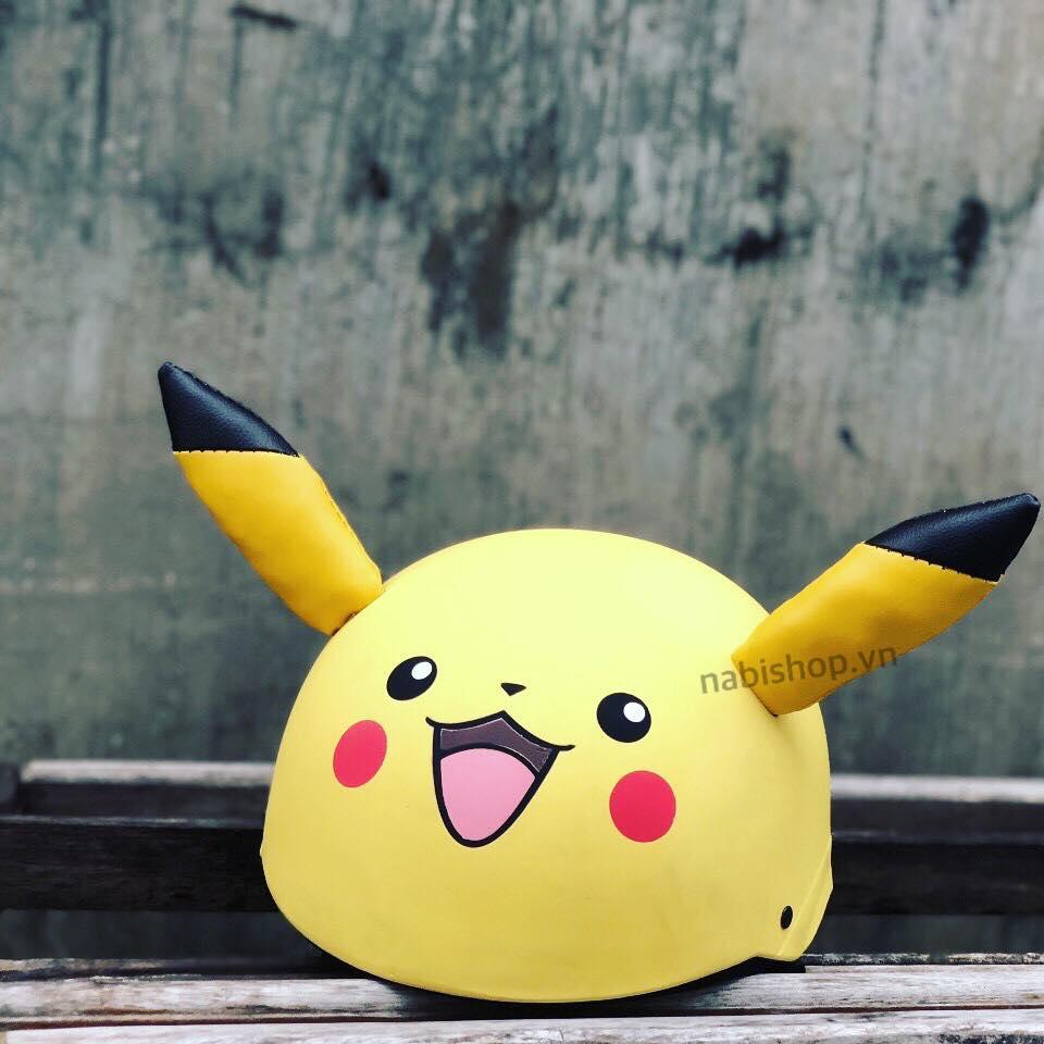 [HCM]Mũ Bảo Hiểm 1/2 Pikachu - So Cute Có Tai