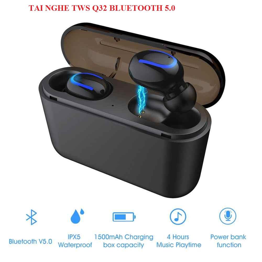 Tai Nghe Bose-Tai Nghe Bluetooth NhéT Tai ChốNg ỒN -Tai nghe không dây hoàn toàn, Tai Nghe Bluetooth 5.0 Tích Hợp Hộp Sạc TWS Q32 Cao Cấp - Nghe Nhạc Cực Đỉnh, Dễ Dàng mang Theo