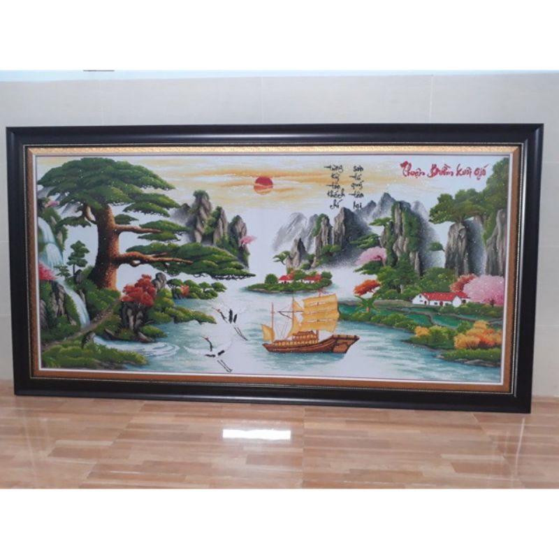 Tranh thêu kín thuận buồm xuôi gió f319
