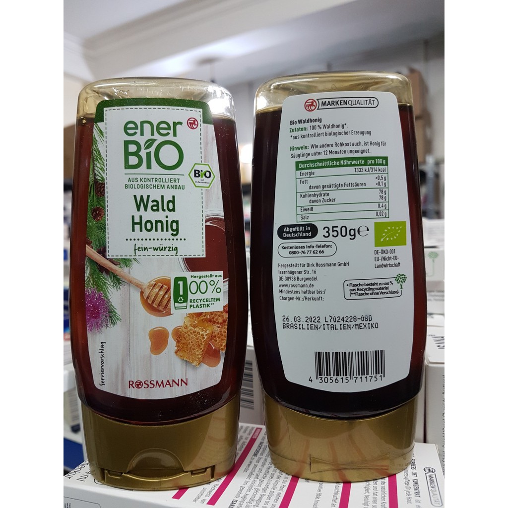 Mật ong rừng hữu cơ ener BiO Wald honig của Đức