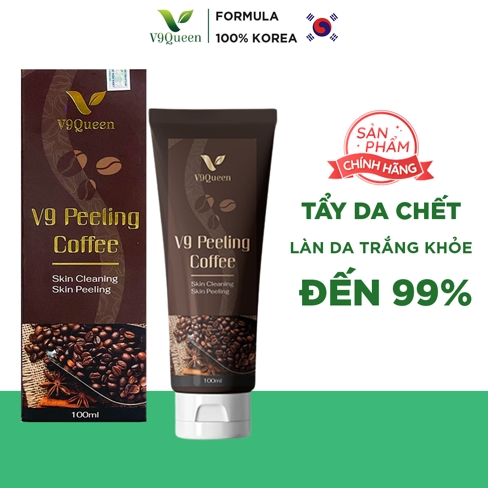 Gel Tẩy Tế Bào Chết V9Queen, Tẩy Da Chết Mặt Body Chiết Xuất Coffee Dưỡng