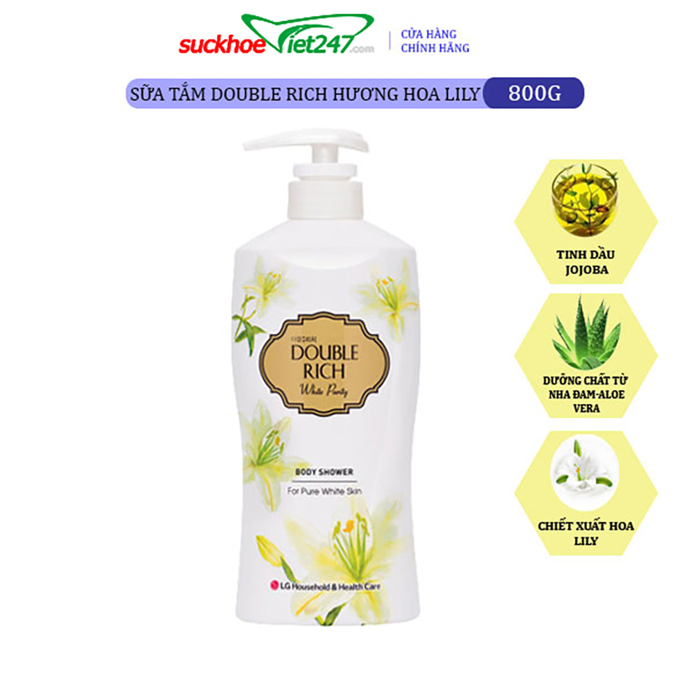 [HCM]Sữa tắm Double Rich Hoa Lily 800g