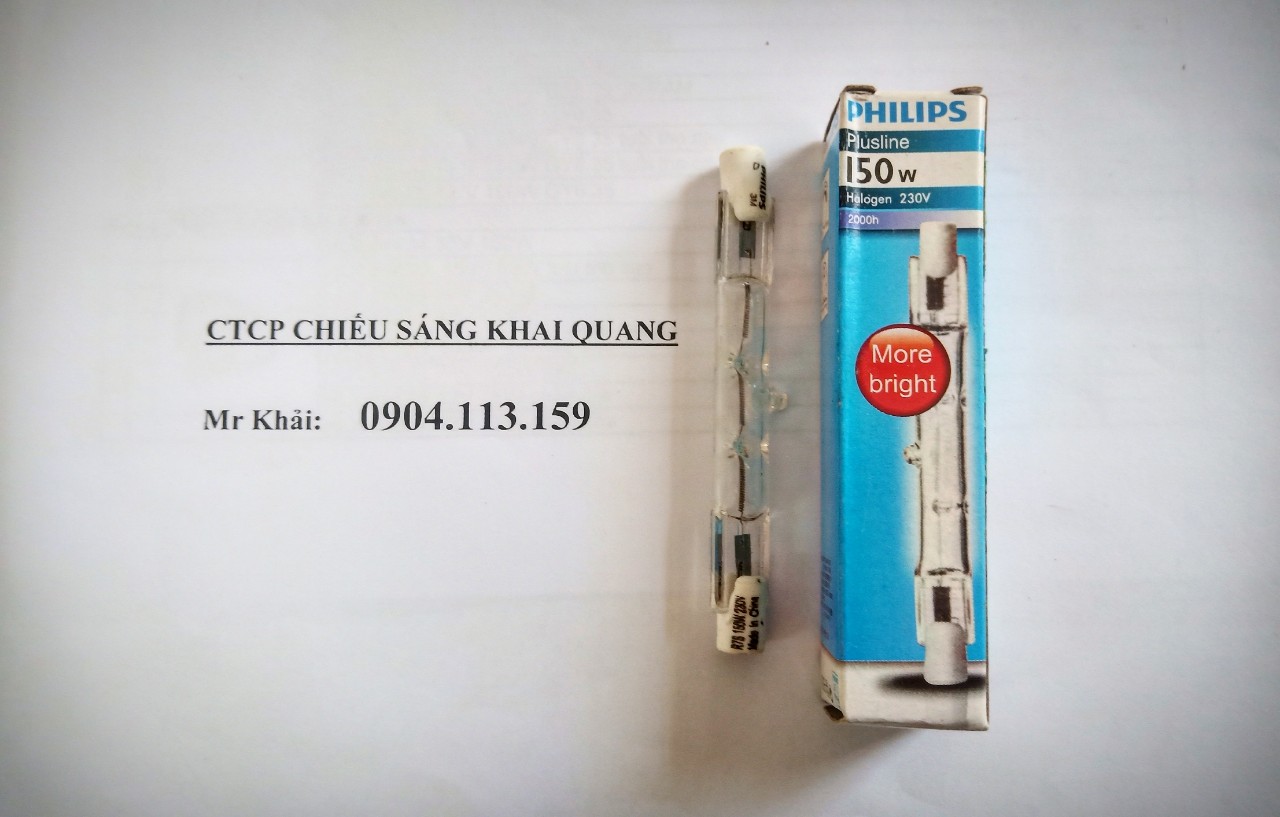 (SALE) Combo 5 Bóng halogen đũa Philips Plusline 150W 230V đui R7s