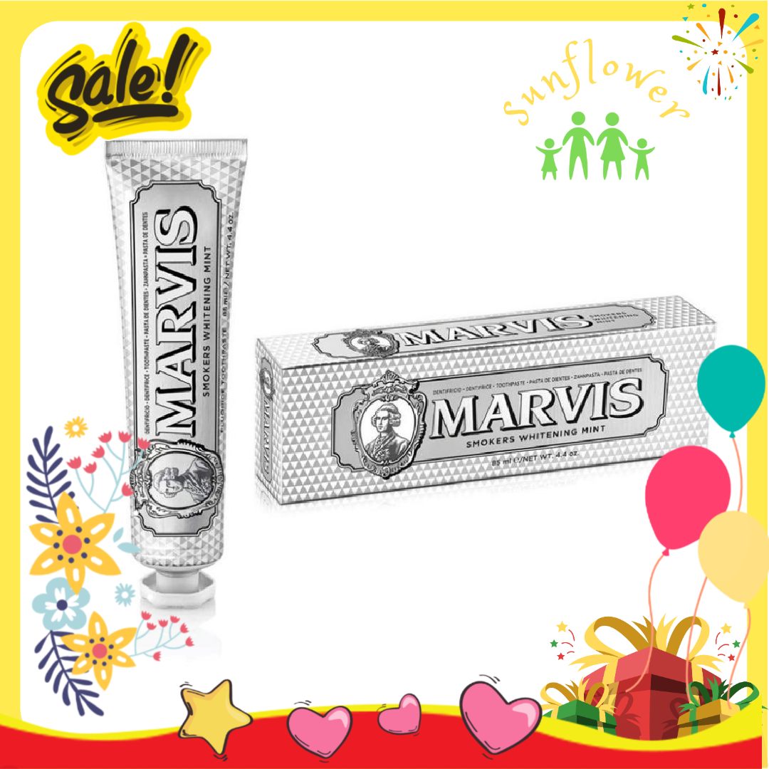 Kem Đánh Răng Marvis Whitening Mint 85ml màu trắng