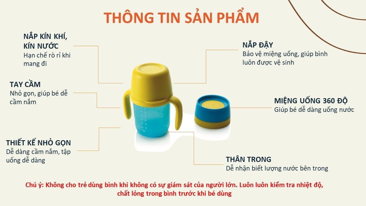 Bình tập uống Tupperware Twinkle sippy 250ml