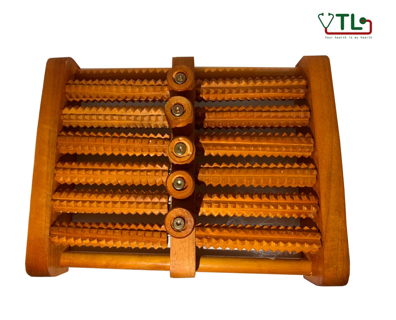 Bàn lăn chân gỗ Massage 6 hàng Y Tế ( 31X24X10 Cm) - YTL