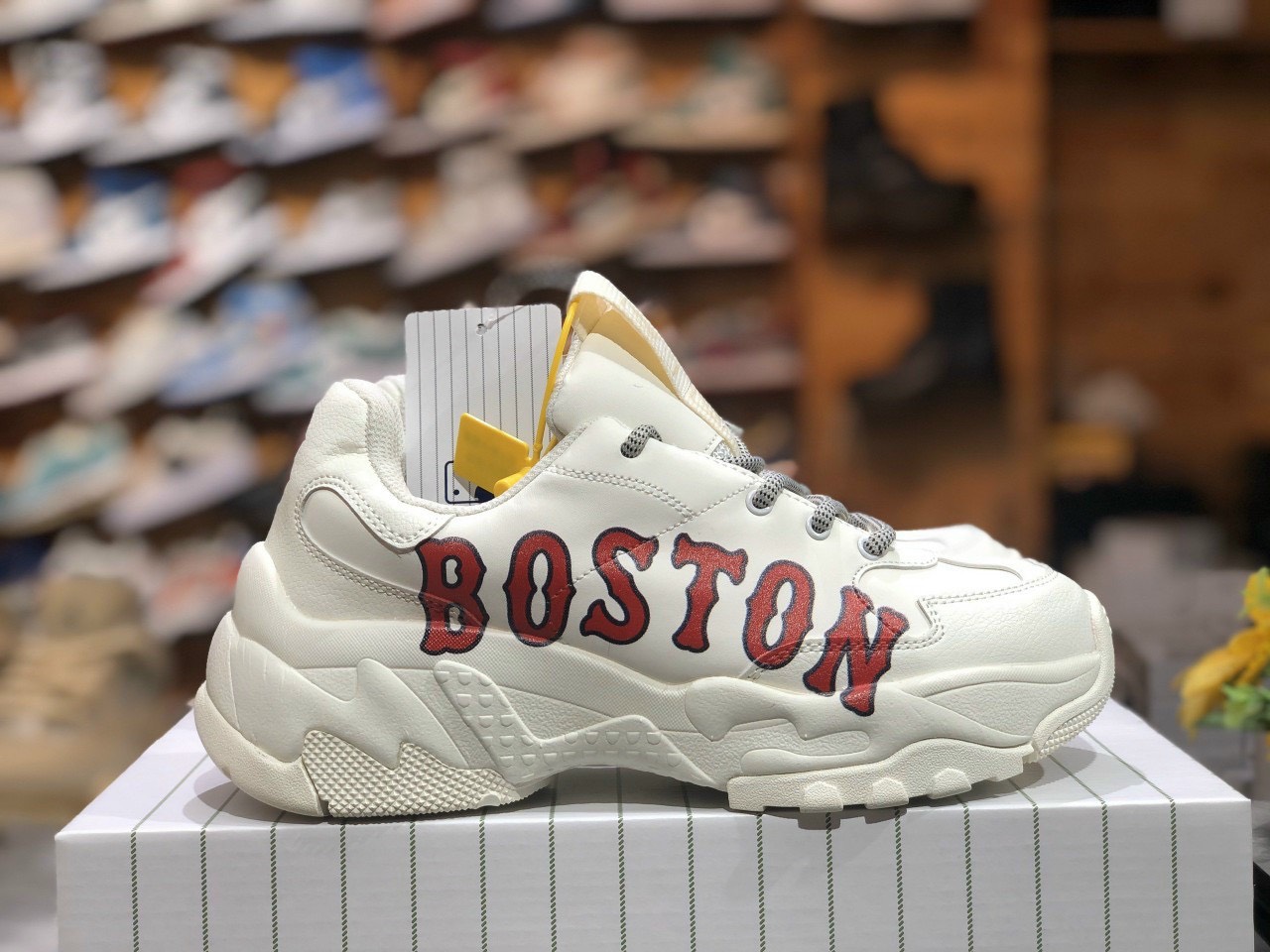 0272  CHÍNH HÃNG Giày thể thao Sneaker MLB Big Ball Chunky  Boston   MỘC SHOES