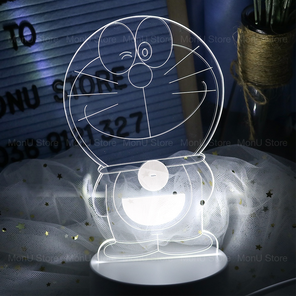 Đèn Ngủ 3D Doraemon Doremon 3 Chế Độ Màu Cute Dễ Thương QT0001