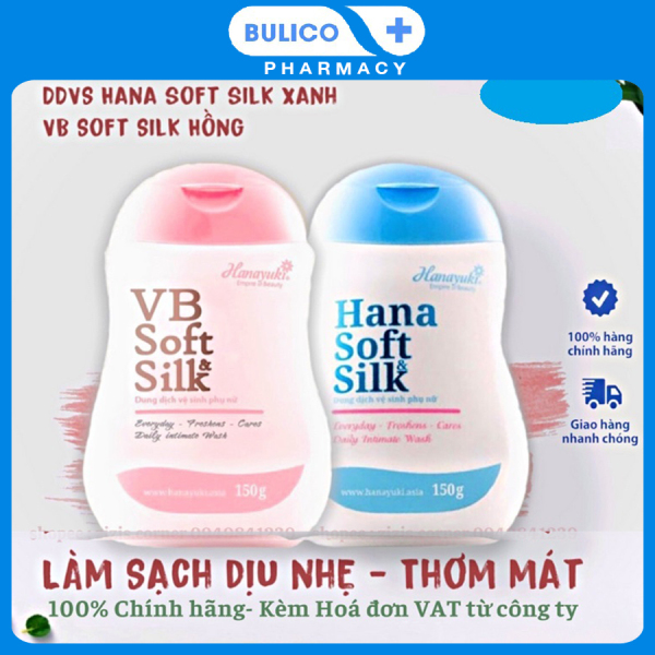 [3 Tặng 1] Dung Dịch Vệ Sinh Hana VB Soft Silk Hanayuki 150g dùng được cho bà bầu - Bulico Pharmacy