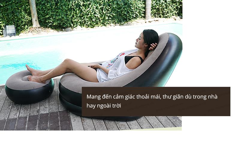 INTIME - Ghế bơm hơi thư giãn + Bơm hơi điện