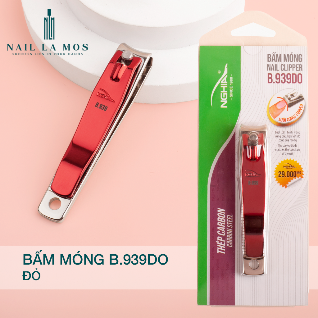 Bấm móng tay kềm nghĩa b902 b903 b904 b916c b939 chính hãng - bấm móng nail lưỡi cong, lưỡi bằng thép không gỉ