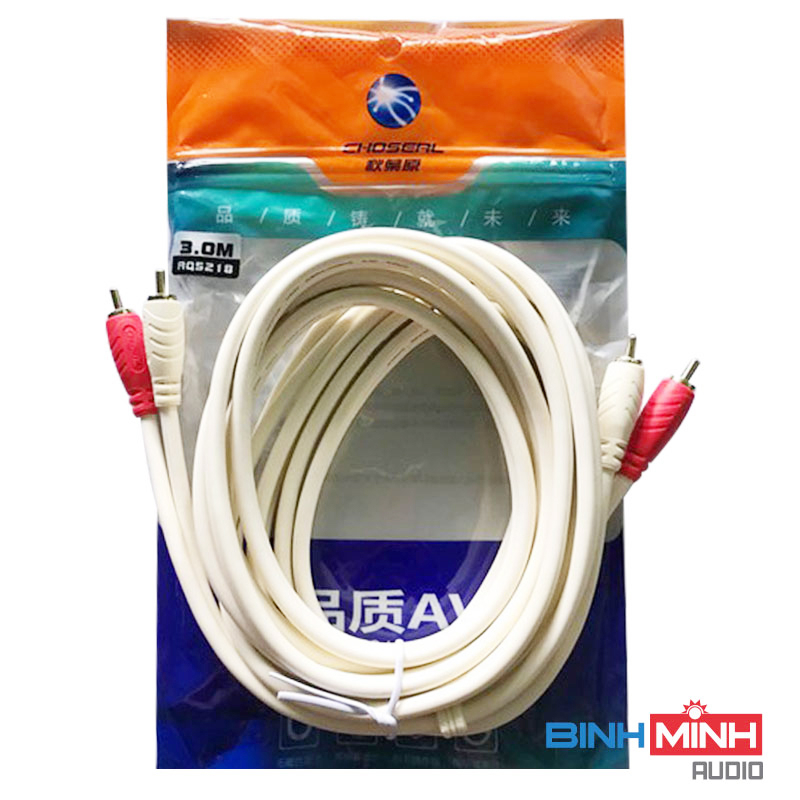 Dây AV Choseal 2RCA ra 2 RCA ( hoa sen) dài 3m