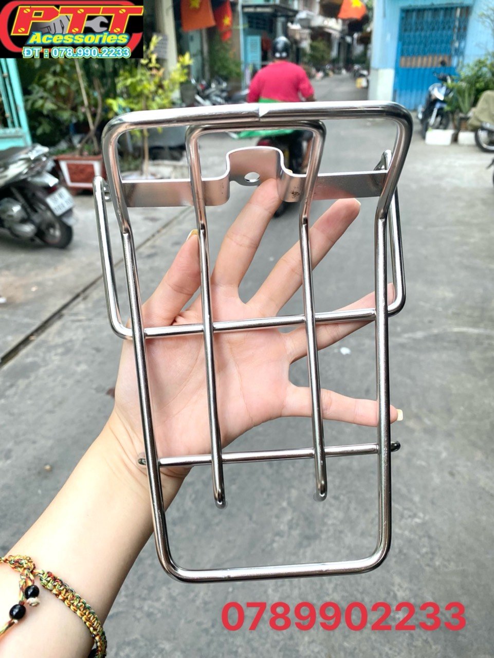 BAGA MŨI TRƯỚC INOX XE CUB MỚI ( CUB TÂY Á )