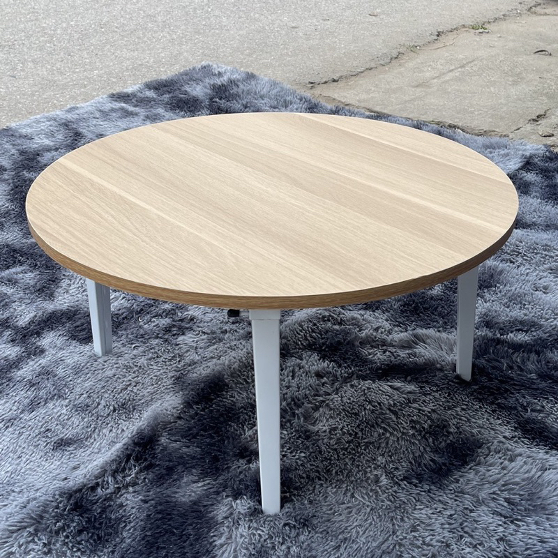 [GIAO HÀNG 2H] Bàn xếp đa năng 4 chân nhựa, màu vân gỗ, màu nâu sậm đường kính 60cm - Bàn ăn tiện dụng - Bàn ăn cơm chân xếp đa năng - Bàn tròn gấp gọn màu trắng