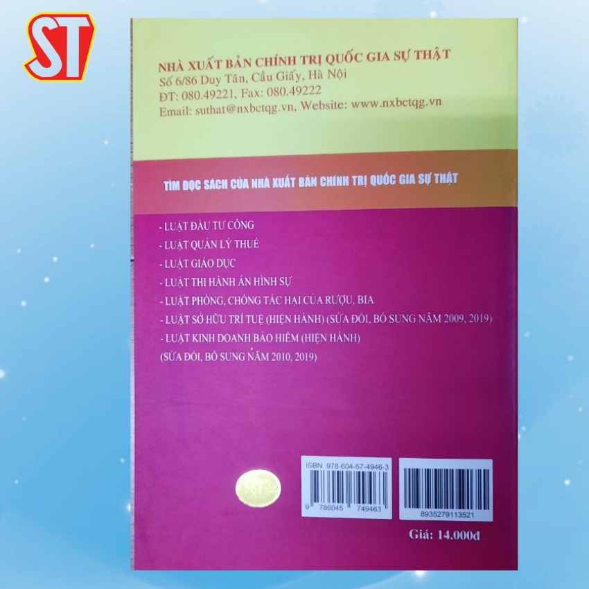 [Sách] Luật Kiến Trúc - Nxb Ctqg Sự Thật