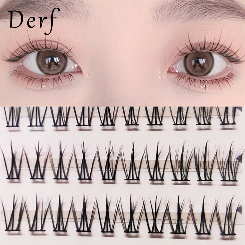 Derf Lông mi giả 3d dung lượng lớn lông mi giả có thể tái sử dụng kéo dài lông mi dài 8mm-10mm