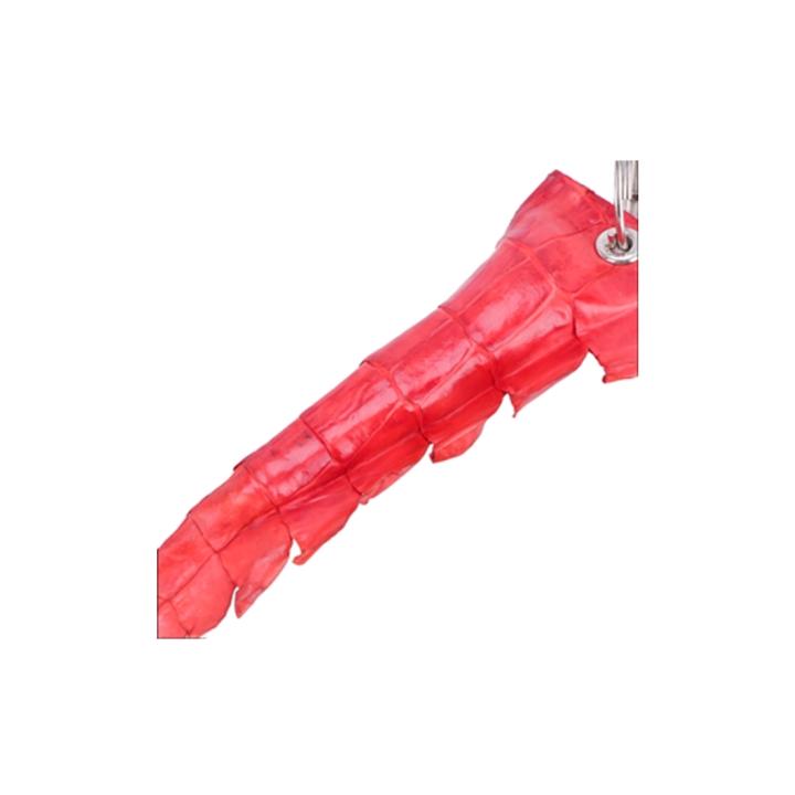 Móc khóa da cá sấu gai đuôi màu đỏ TH8244