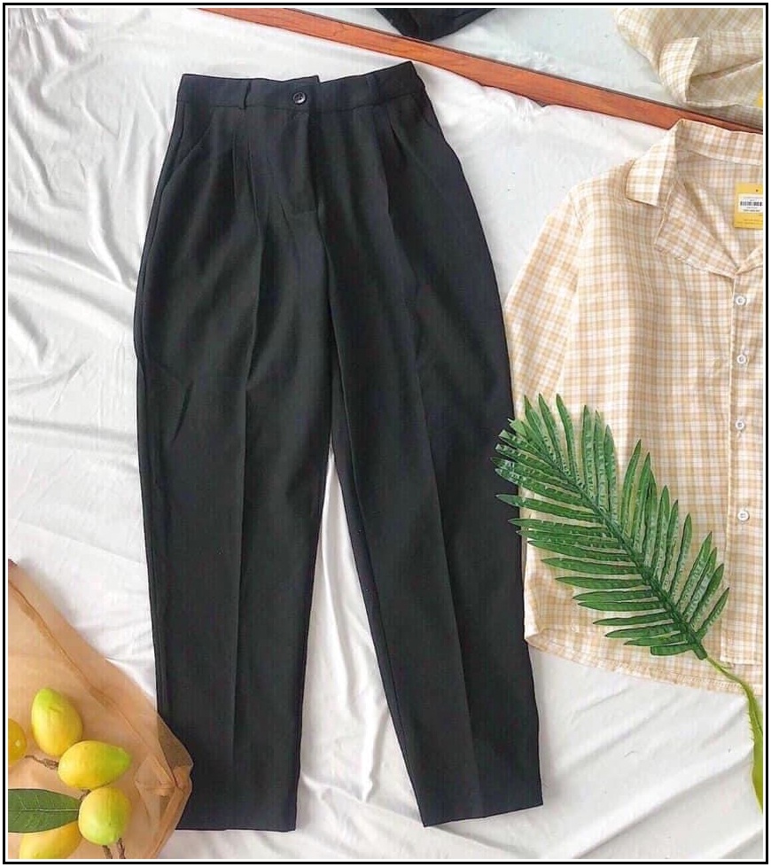 quần BAGGY TÂY màu đen chất siêu đẹp hàng chuẩn qTAY-1