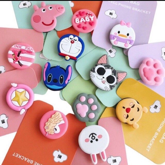 New cute multi-functional pop-iRing hand phone holder stand, shape random pick