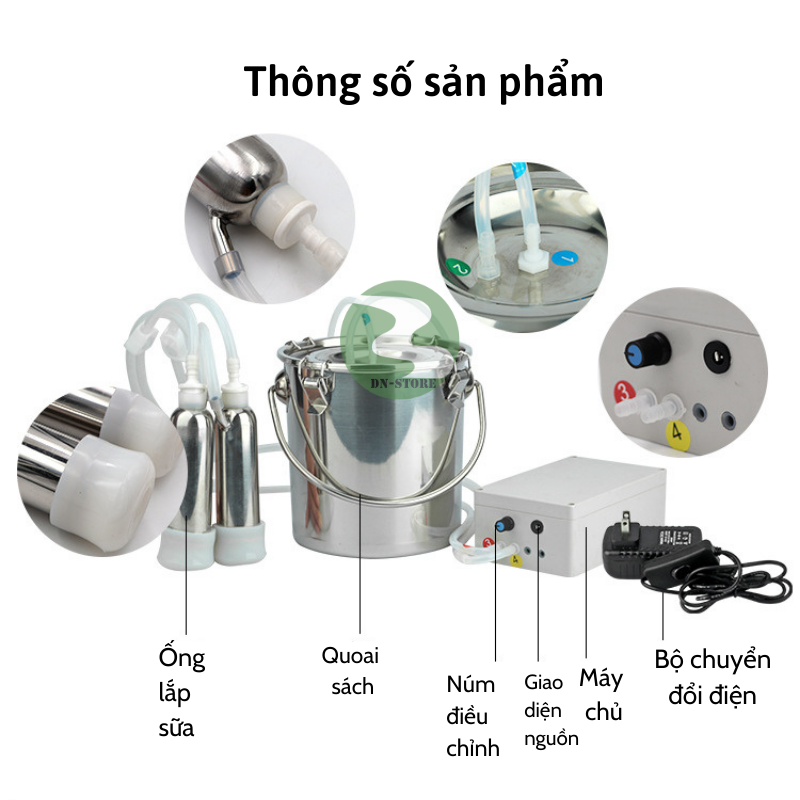 Máy vắt sữa bò dụng cụ vắt sữa MV53