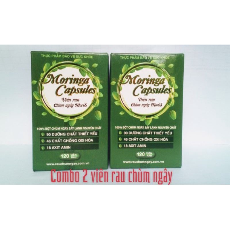Combo 2 viên rau chùm ngây moris 120v