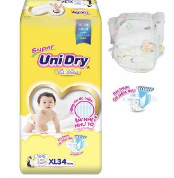 Combo 2 bịt tã dán Unidry mẫu mơi S48_ M42 _ L38 _ XL34 miếng