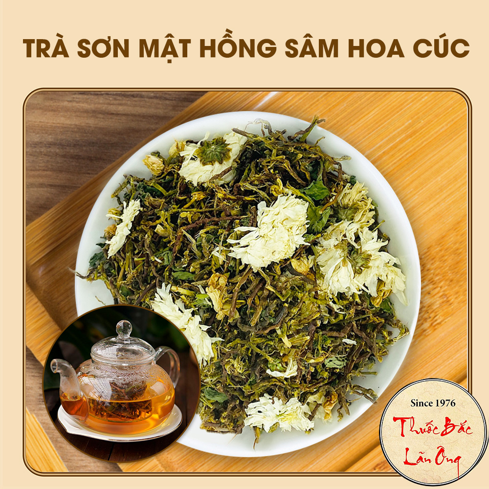 Trà sơn mật hồng sâm hoa cúc 400g, giúp thanh nhiệt, mát gan, giảm căng thẳng, an thần, ngủ ngon