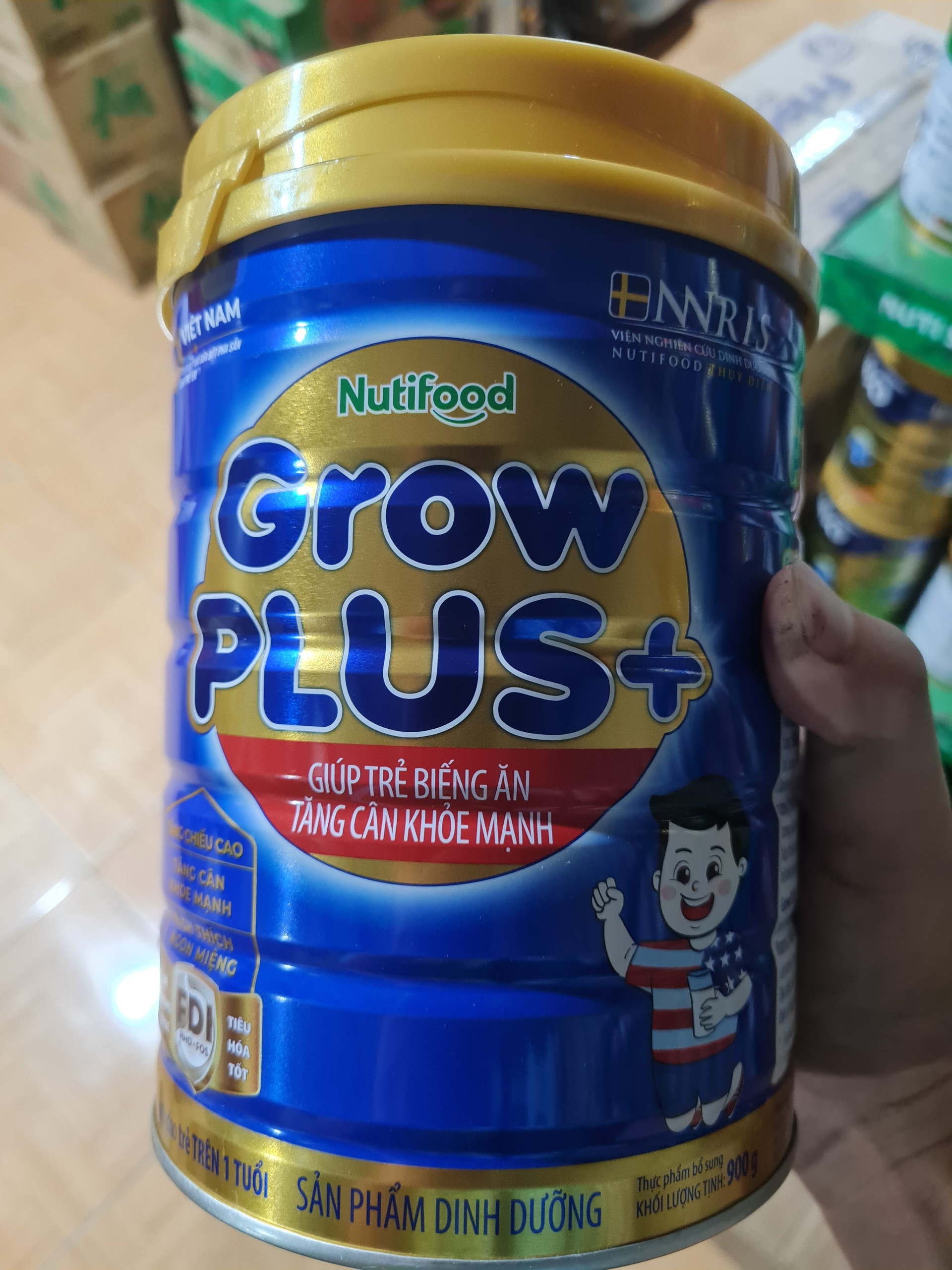 Sữa growplus xanh 900g mẫu mới