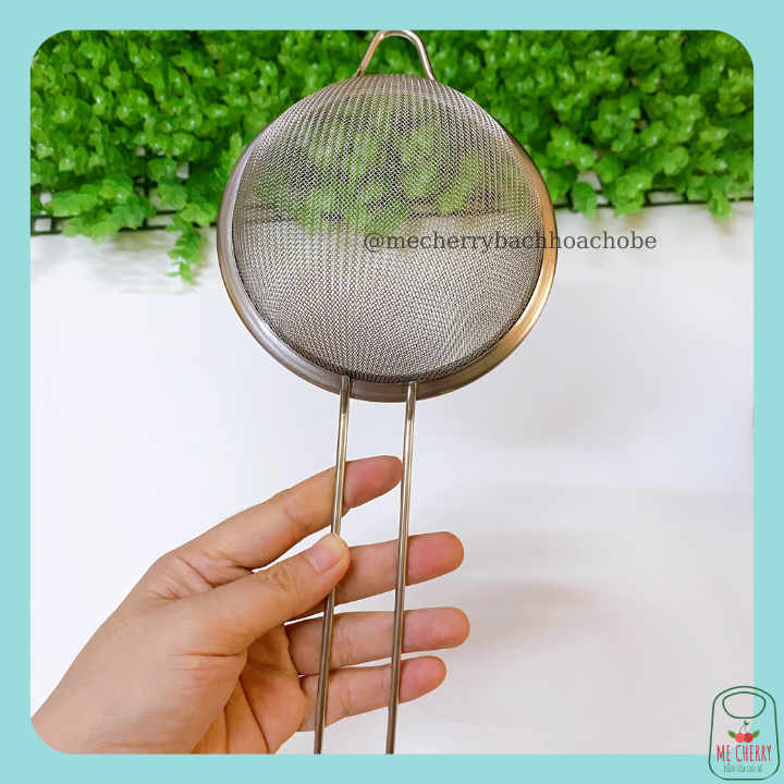Rây lọc cháo, bột, đồ ăn cho bé bằng inox dày dặn