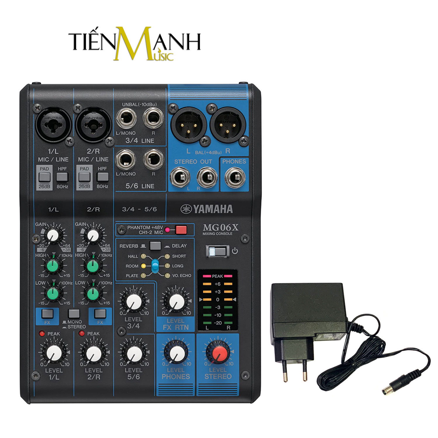 [Trả góp 0%] Bàn Trộn Yamaha MG06X - Mixer Mini 6 Input Compact Stereo Mixing Console MG06 Phòng Thu Studio Mix MG6