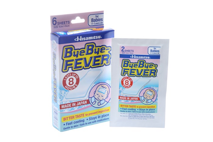 [HCM]Miếng dán hạ sốt ByeBye FEVER Hisamitsu (Túi 2 miếng)