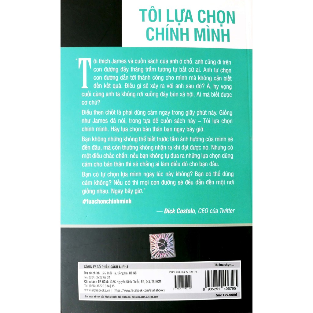 Sách - Tôi lựa chọn chính mình [AlphaBooks]