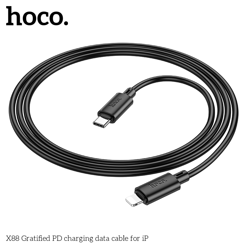 Cáp sạc dây dù Hoco X88 TypeC to TypeC 60W / TypeC to Lightning 20W dài 1M (Màu Random) - Nhất Tín Computer