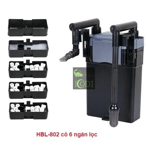 Máy lọc treo thành bể cá Sunsun HBL-802
