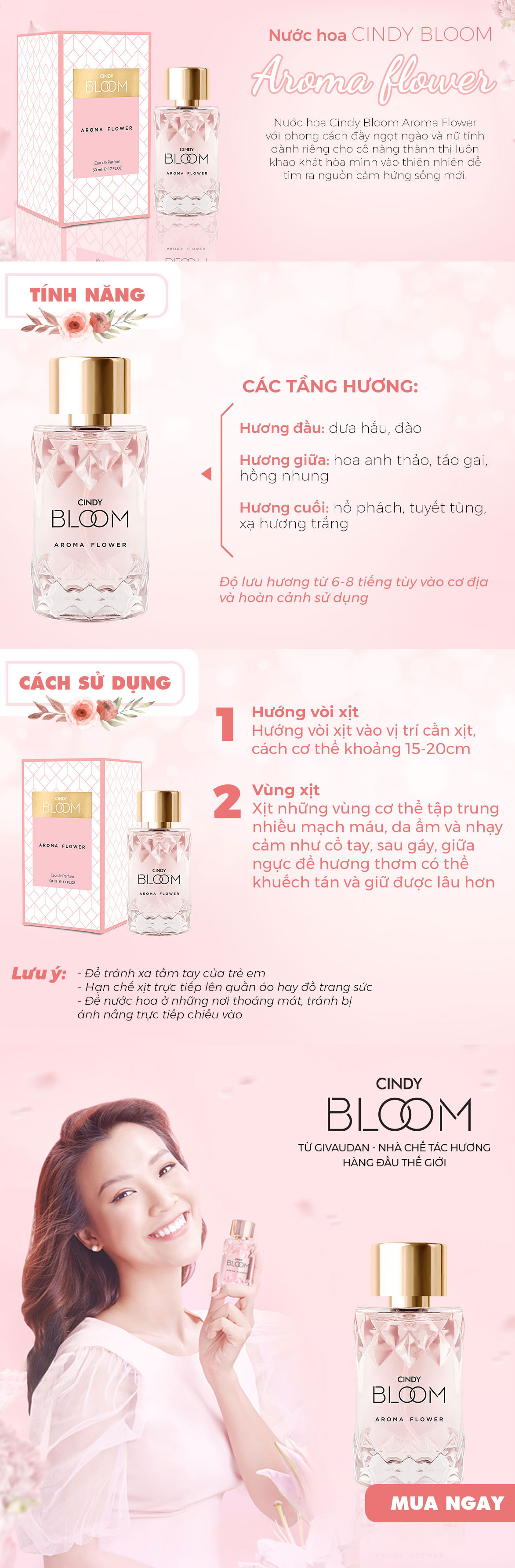 Nước hoa Cindy Bloom Romatic Muse 30ml chính hãng