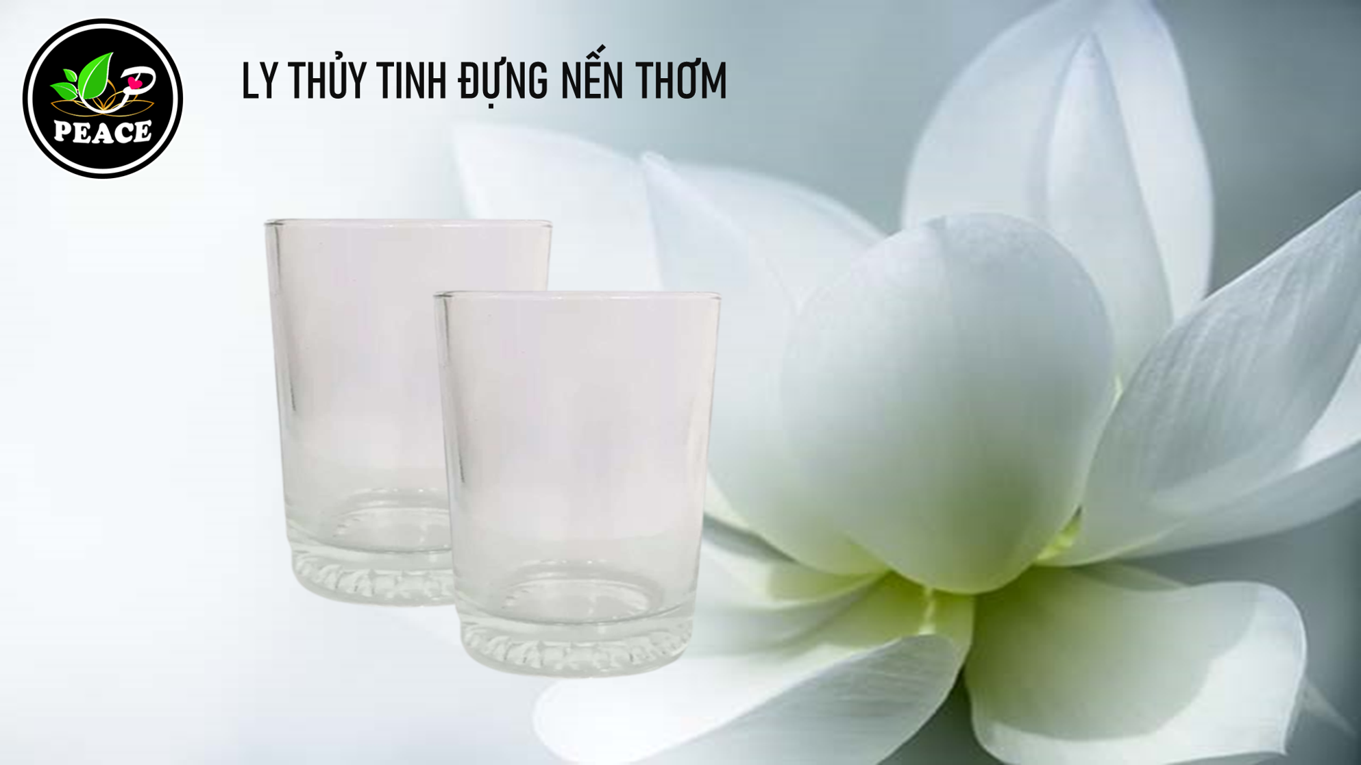 Ly thủy tinh đựng nến thơm 125ml