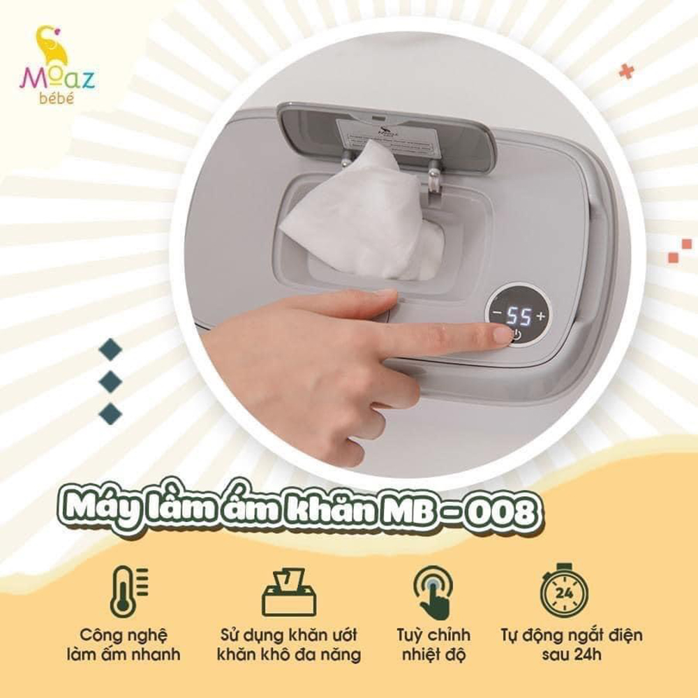 Máy làm ấm khăn ướt cho bé Moaz Bé Bé MB-008