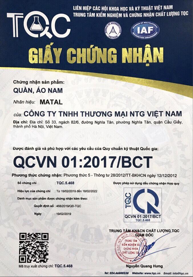 Quần âu nam MATAL phom classic, xanh tím than