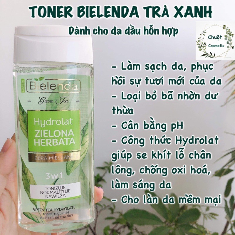 Toner bielenda herbata trà xanh 3in1