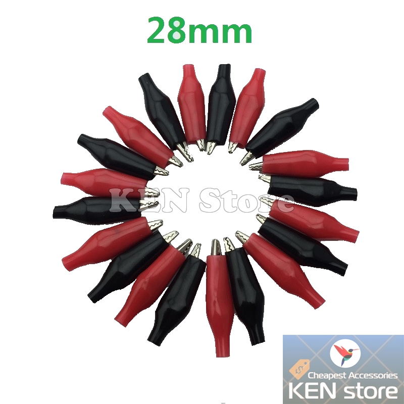 Bộ 10 đầu kẹp cá sấu size 28mm