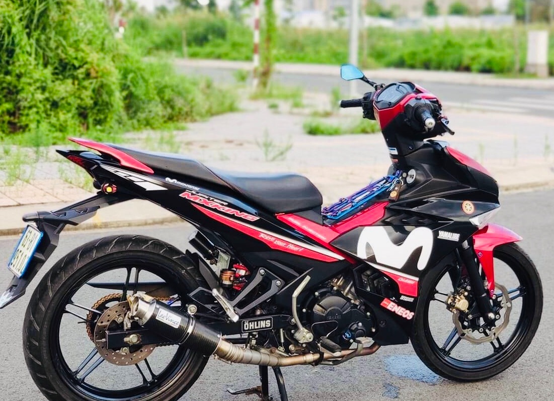 Tem rời Ex 150 Movistar dán xe đen mặt nạ đỏ