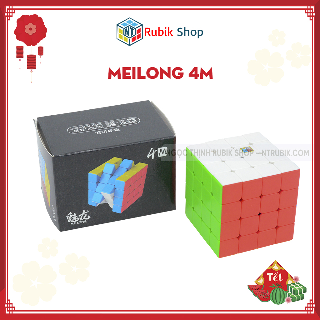 Rubik 4x4x4 Moyu Meilong 4M Stickerless (Hãng mod nam châm)