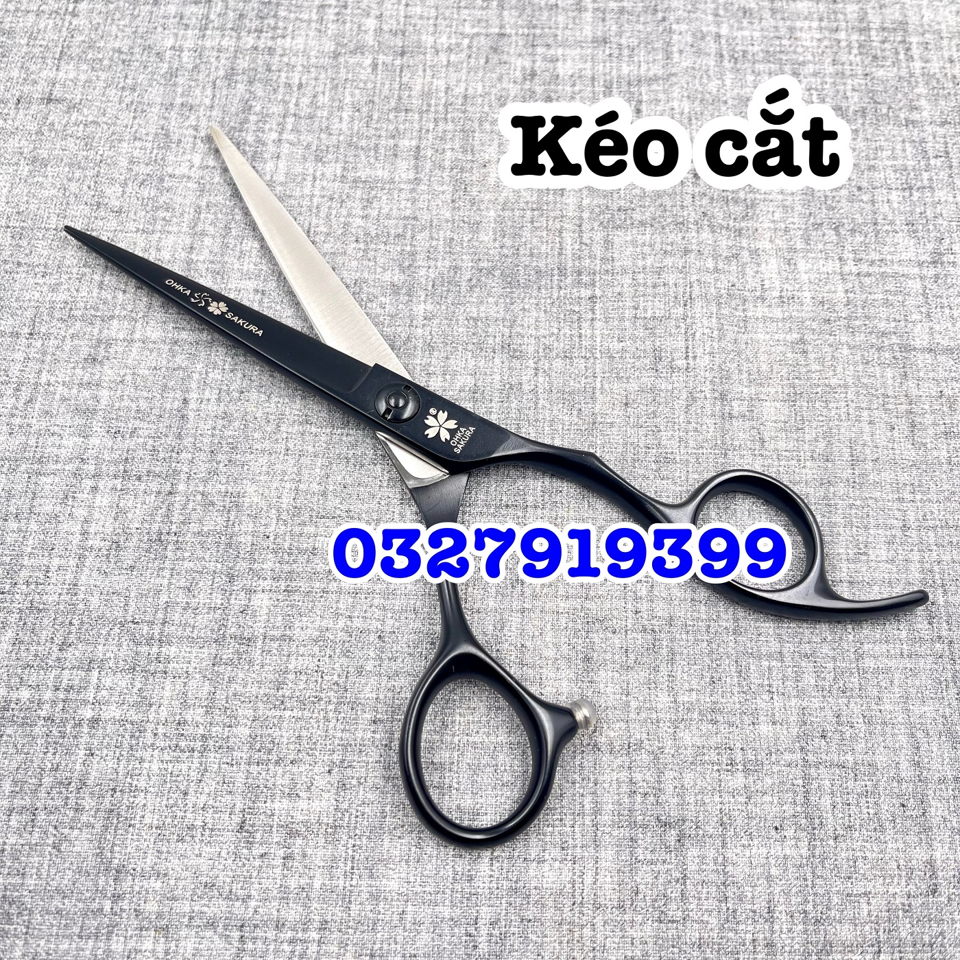SAKURA đen Kéo Cắt Tóc Cao Cấp Nhật Bản 6.0 inch Hồng Thép S440C Độ Cứng Trên 62HRC Lưỡi Sắc Bén Chất Lượng Tuyệt Vời