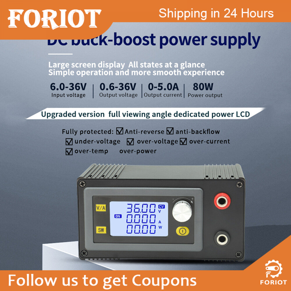 Foriot Bộ Điều Chỉnh DC DC Buck Bộ Chuyển Đổi Tăng Áp Điện Áp Biến Bộ Nguồn Phòng Thí Nghiệm Điều Chỉnh Điện Áp Điều Chỉnh Được 0.5-30V 4A