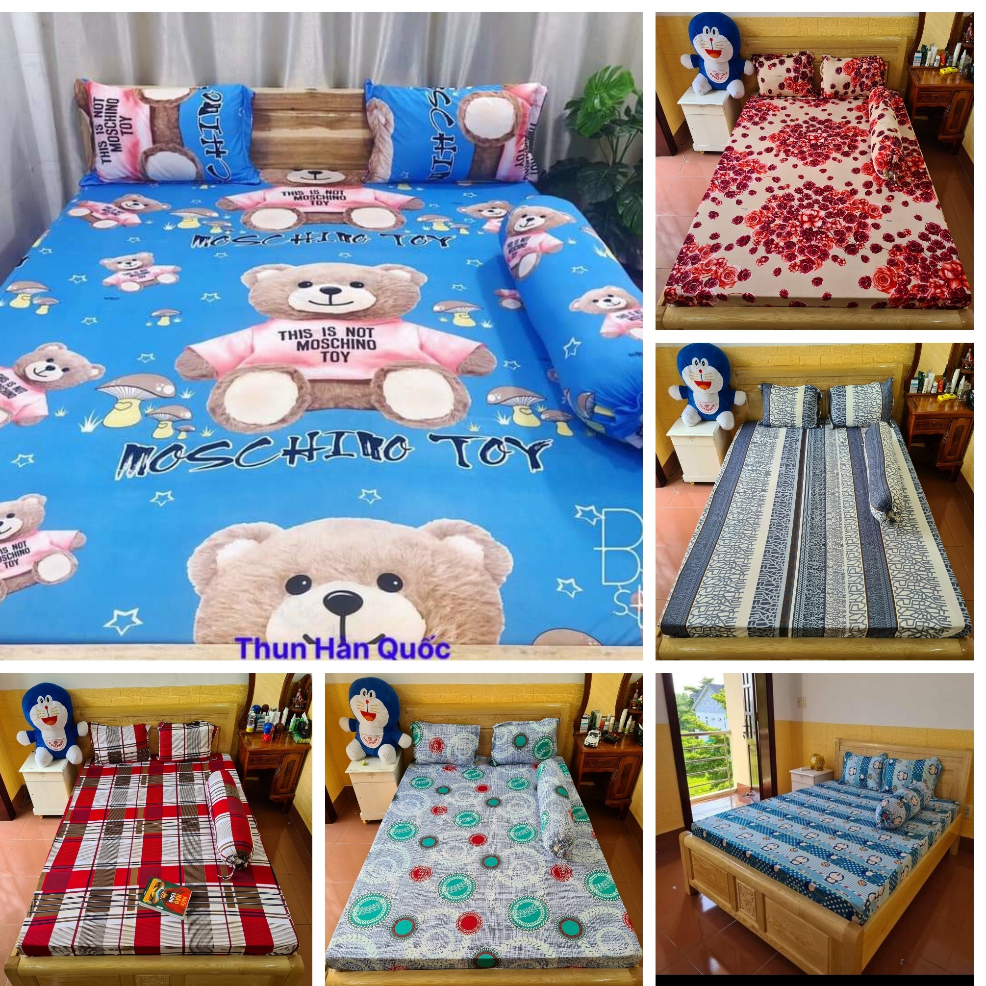 Bộ ga 4 món thun hàn quốc